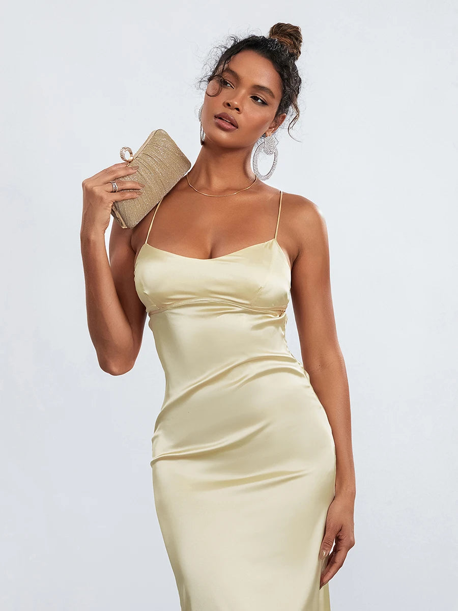 Riviera™ Collection - Satin Midi Dress